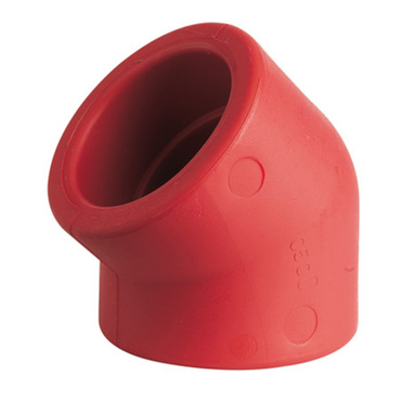 Elbow 45° Red pipe B1 in PP-R FS